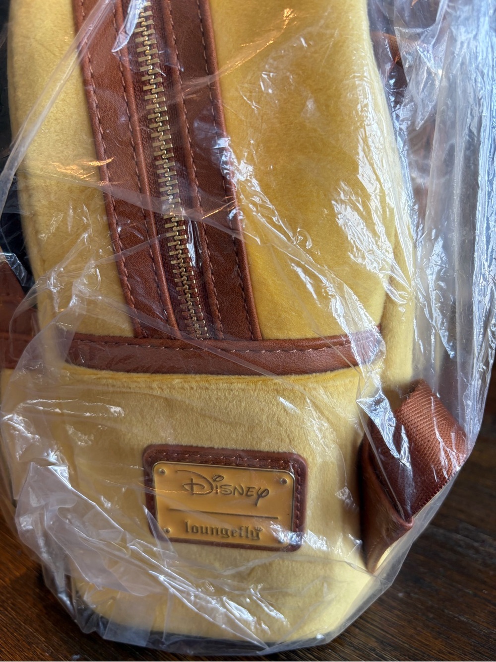 Loungefly Lion King Simba Yellow and Brown Mini Backpack - Picture 2 of 4